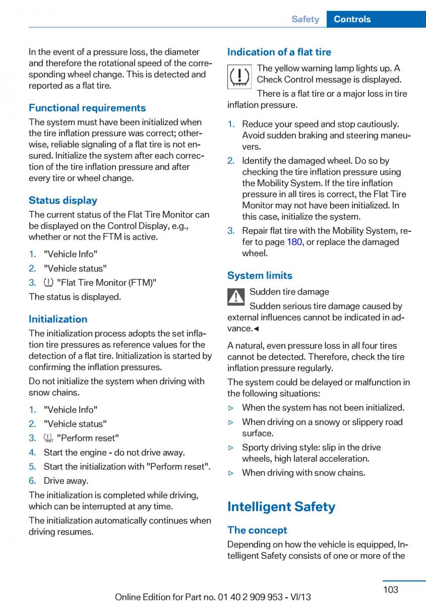 BMW M5 F10 M Power owners manual / page 103