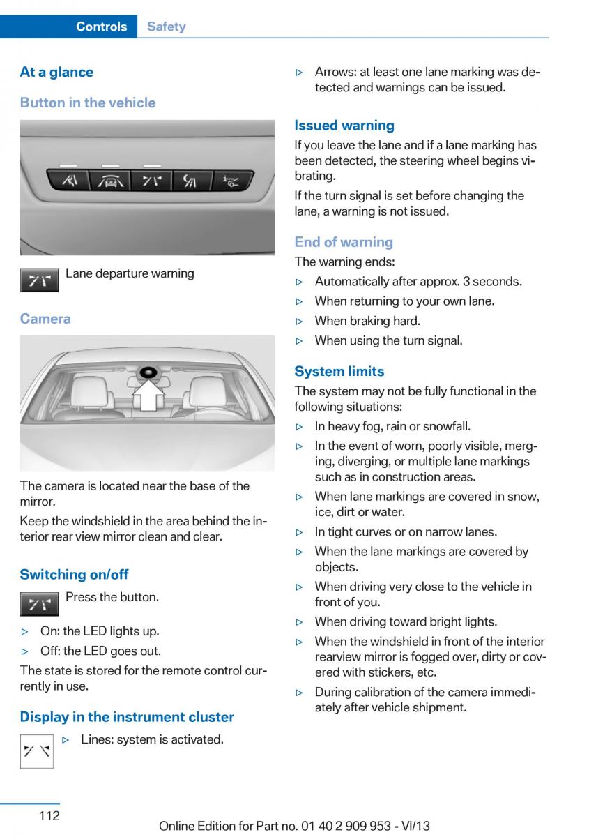 BMW M5 F10 M Power owners manual / page 112