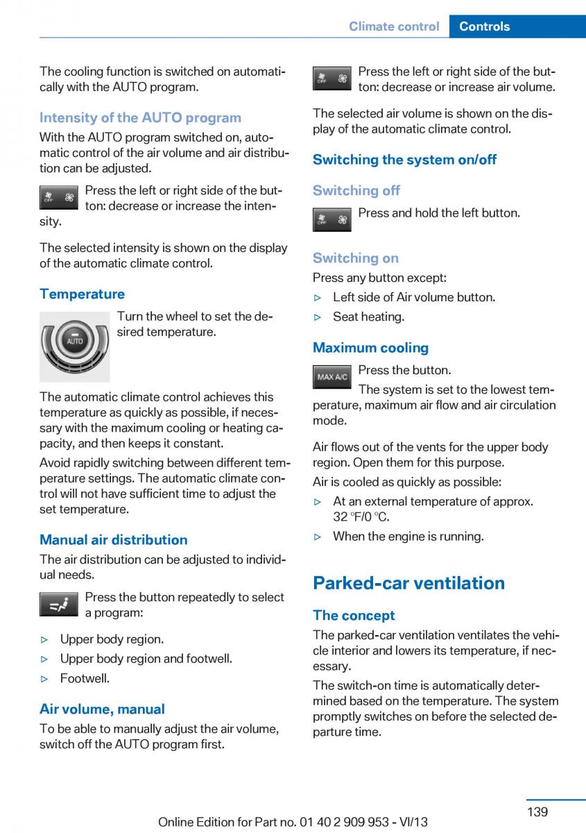 BMW M5 F10 M Power owners manual / page 139