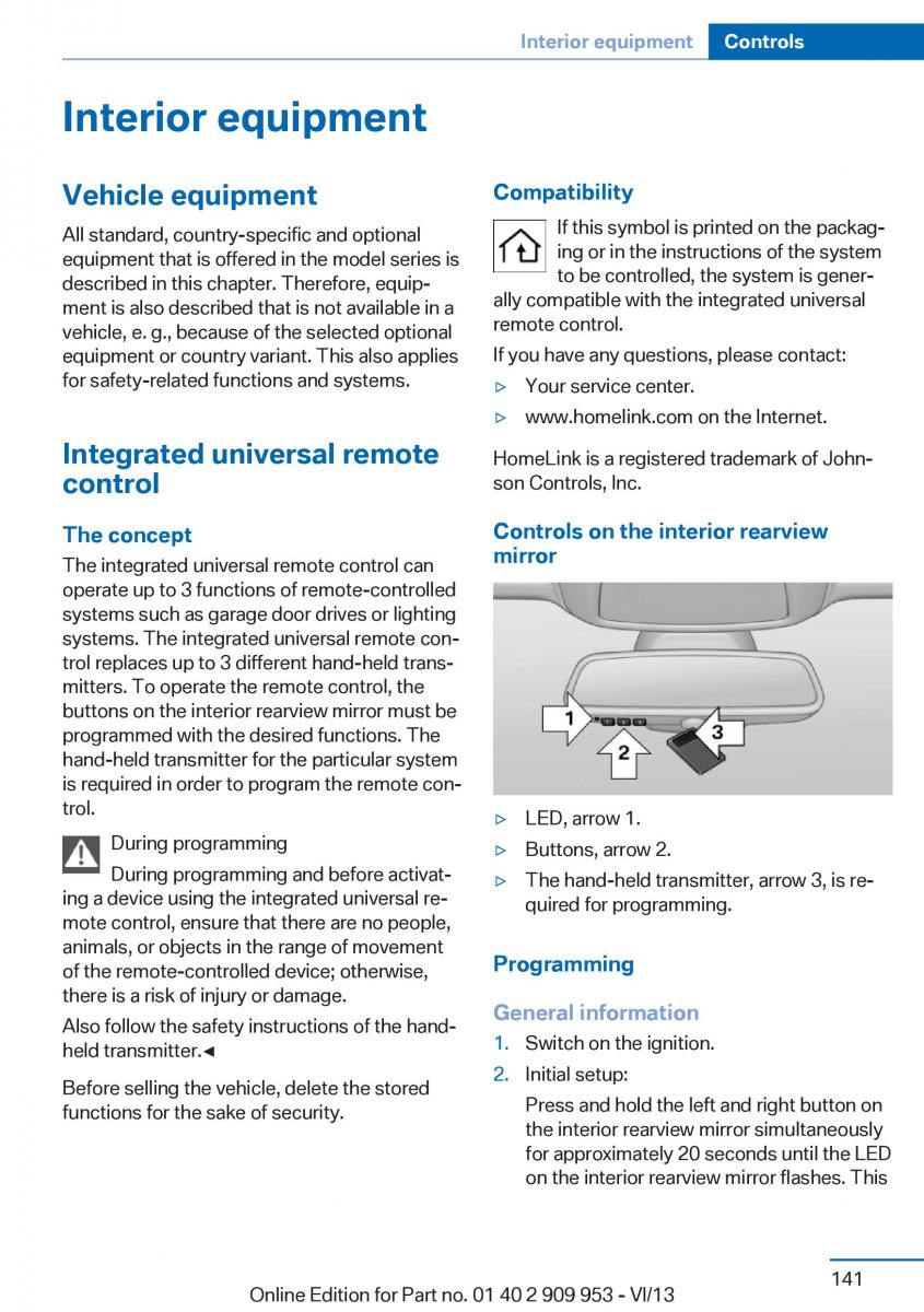 BMW M5 F10 M Power owners manual / page 141