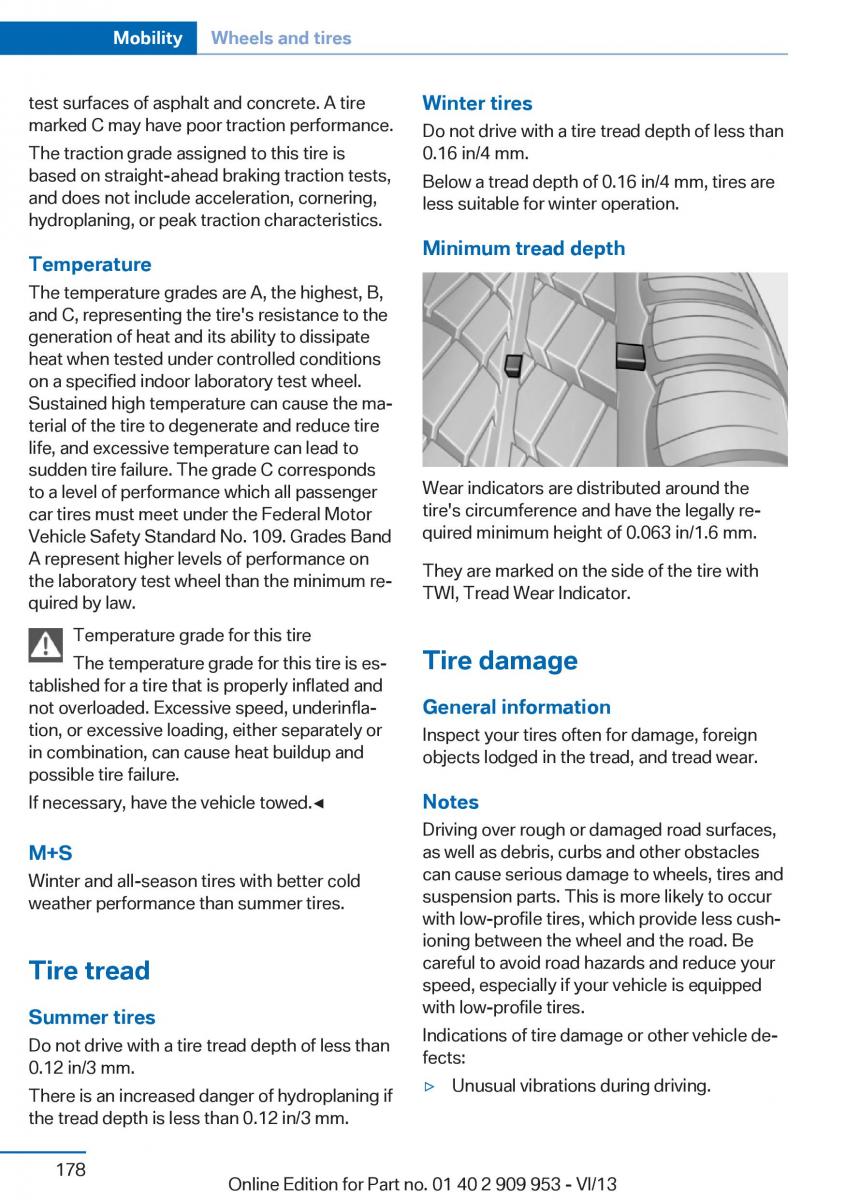 BMW M5 F10 M Power owners manual / page 178