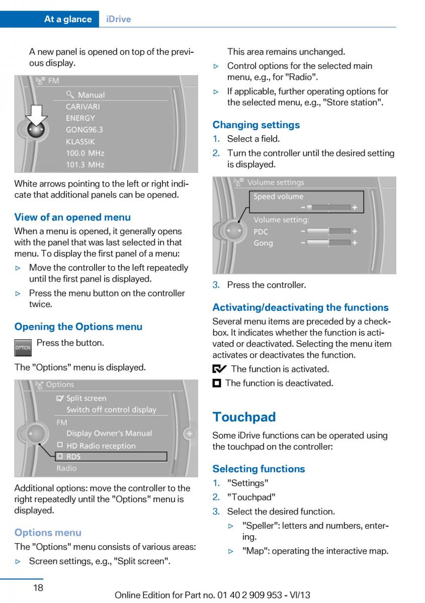 BMW M5 F10 M Power owners manual / page 18