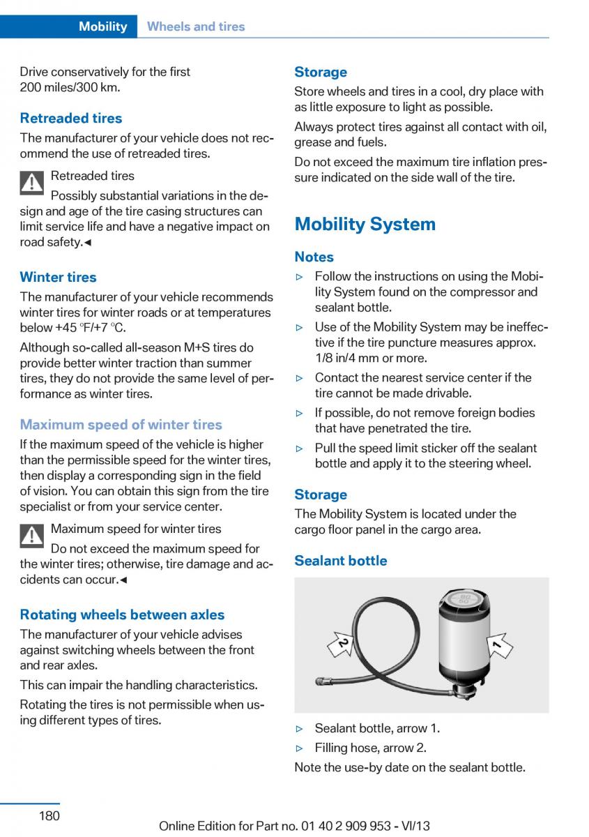 BMW M5 F10 M Power owners manual / page 180