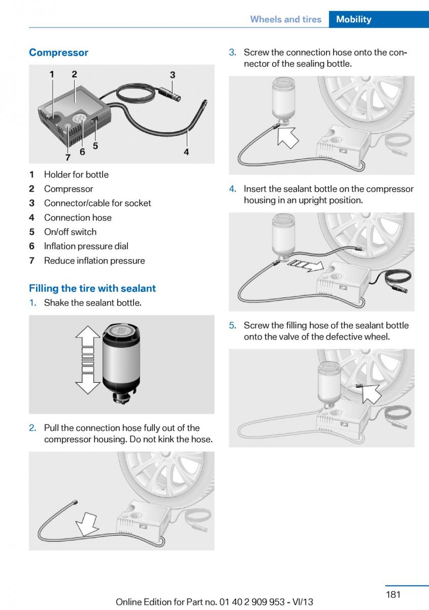 BMW M5 F10 M Power owners manual / page 181