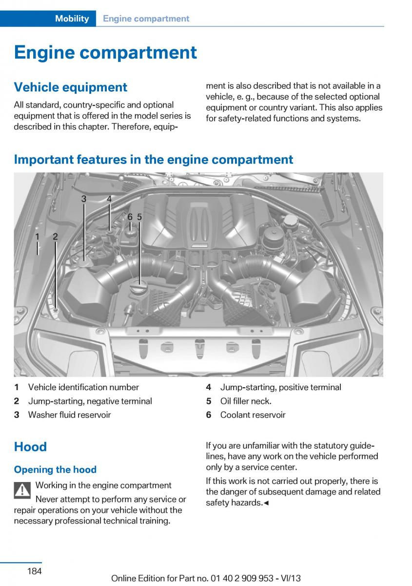 BMW M5 F10 M Power owners manual / page 184