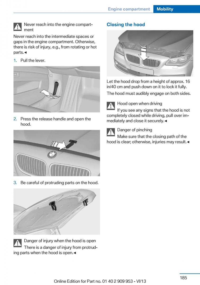 BMW M5 F10 M Power owners manual / page 185