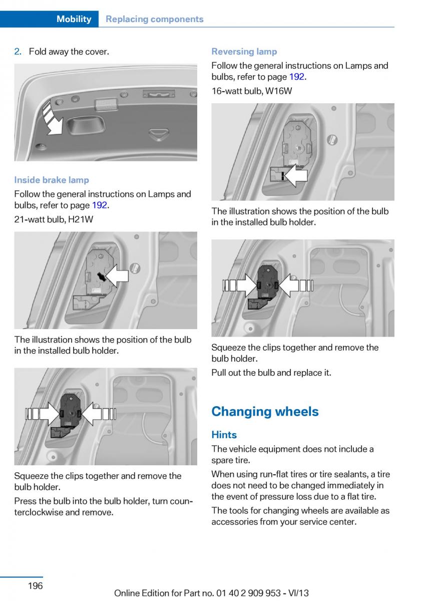 BMW M5 F10 M Power owners manual / page 196