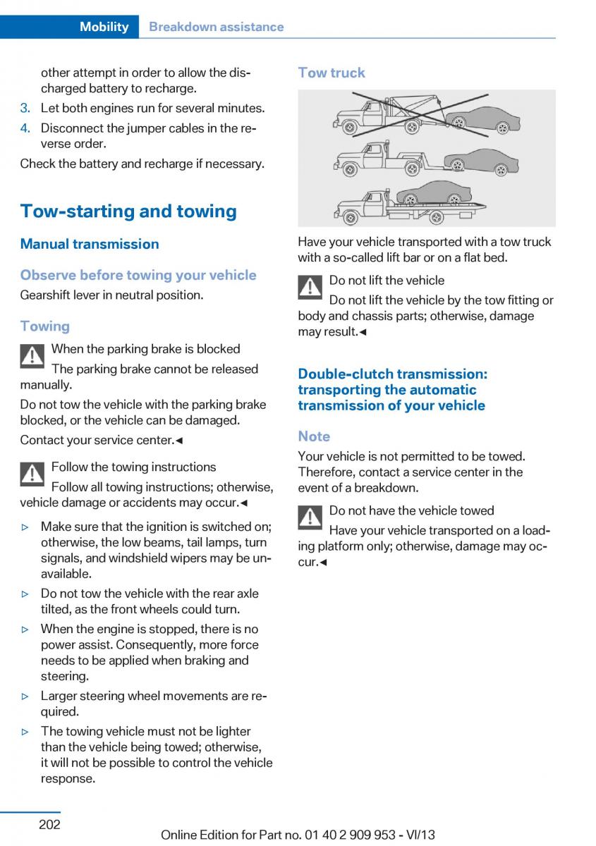 BMW M5 F10 M Power owners manual / page 202