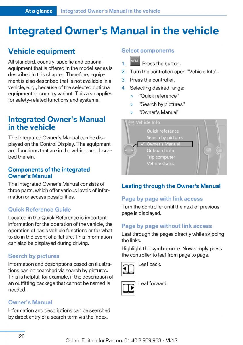 BMW M5 F10 M Power owners manual / page 26