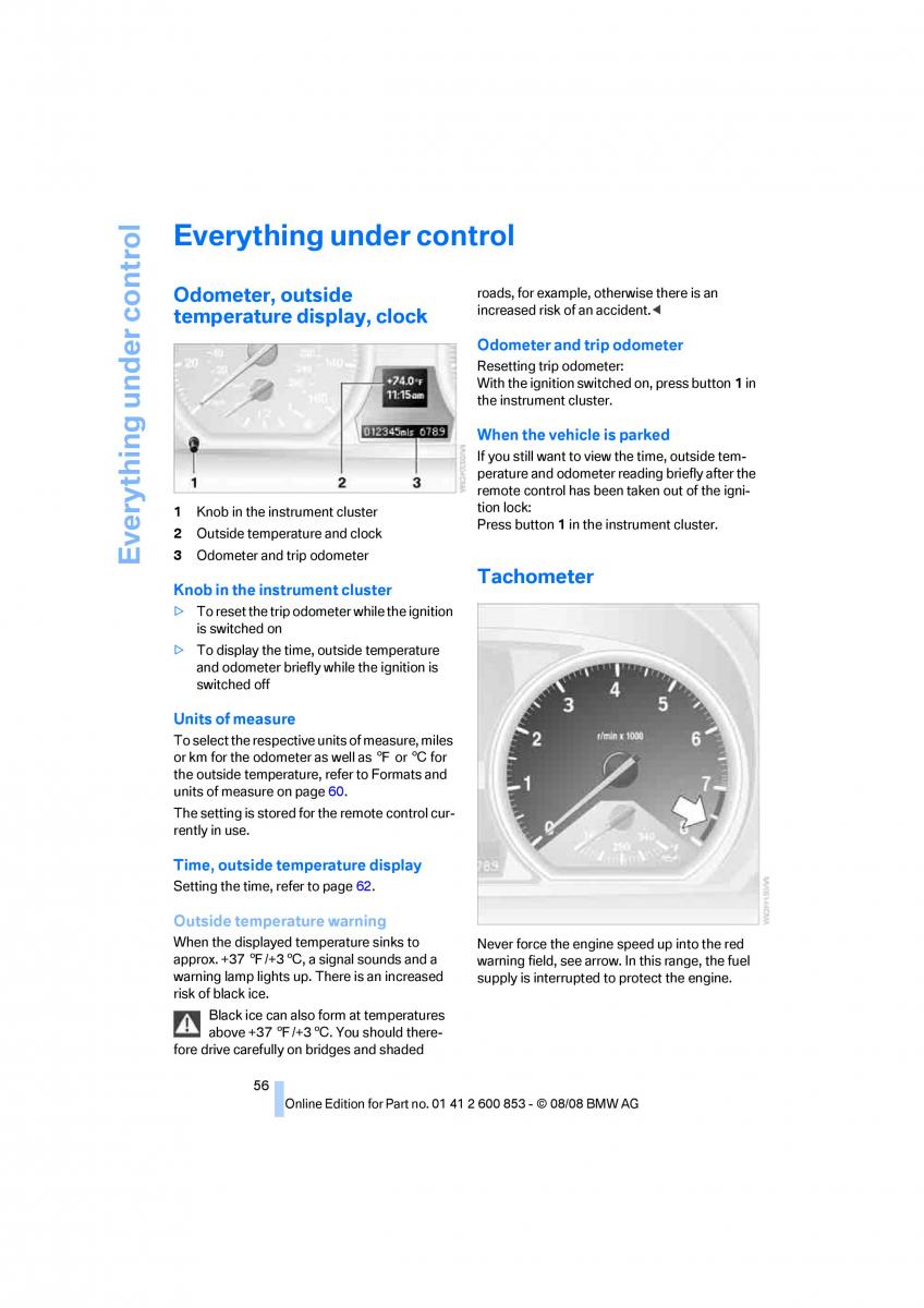 BMW 1 E87 convertible owners manual / page 58