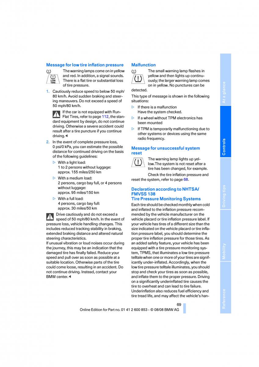 BMW 1 E87 convertible owners manual / page 71