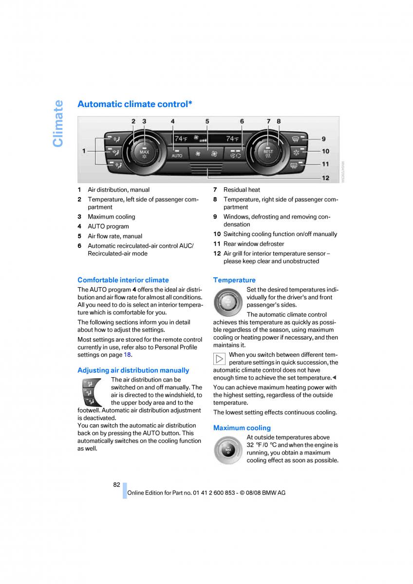 BMW 1 E87 convertible owners manual / page 84