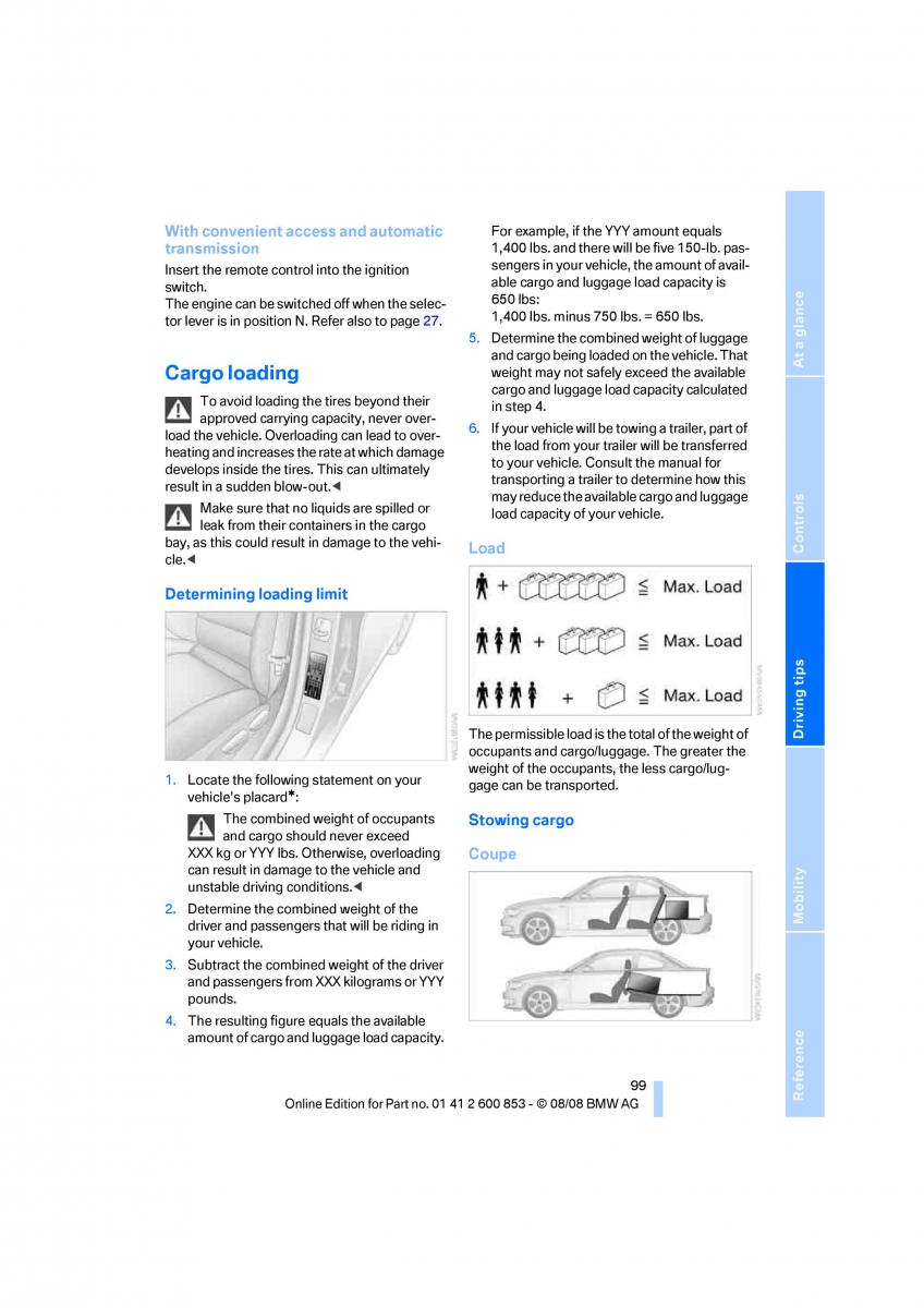 BMW 1 E87 convertible owners manual / page 101