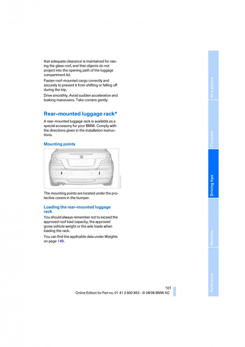 BMW 1 E87 convertible owners manual / page 103