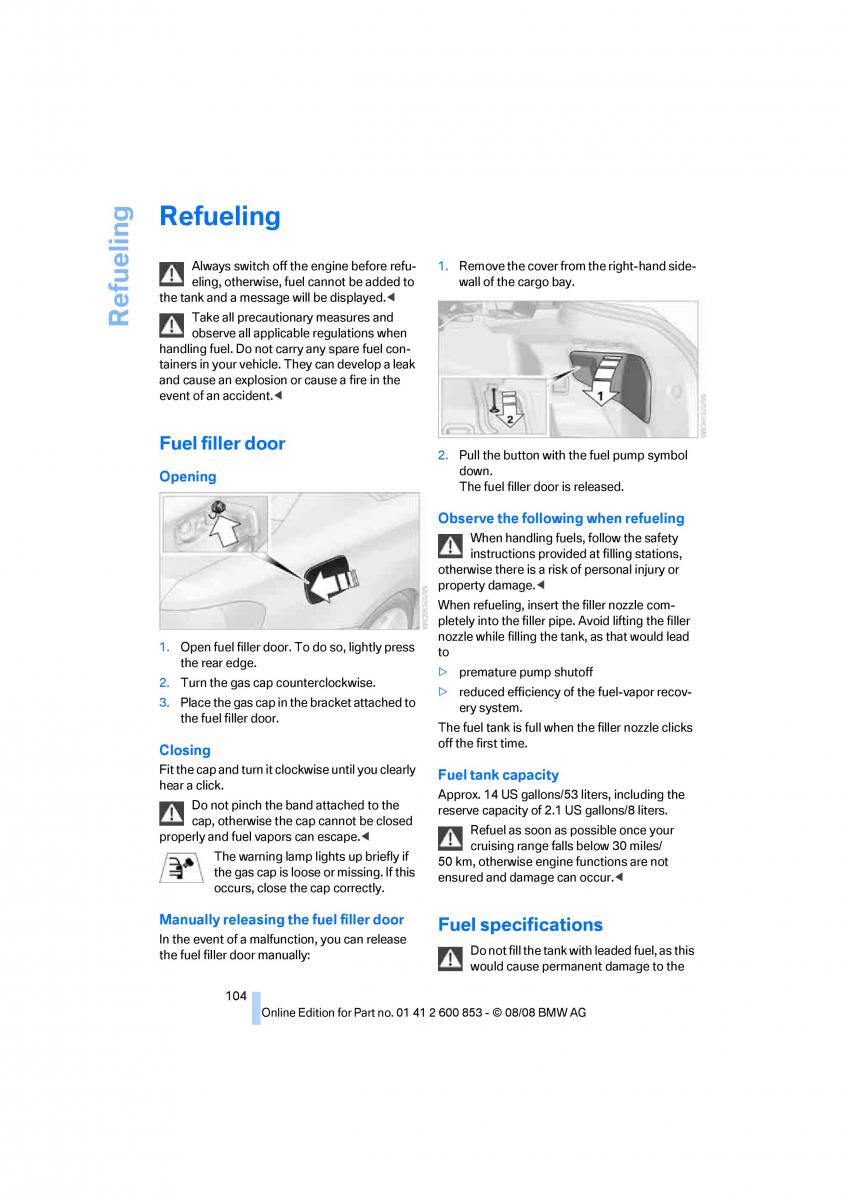 BMW 1 E87 convertible owners manual / page 106