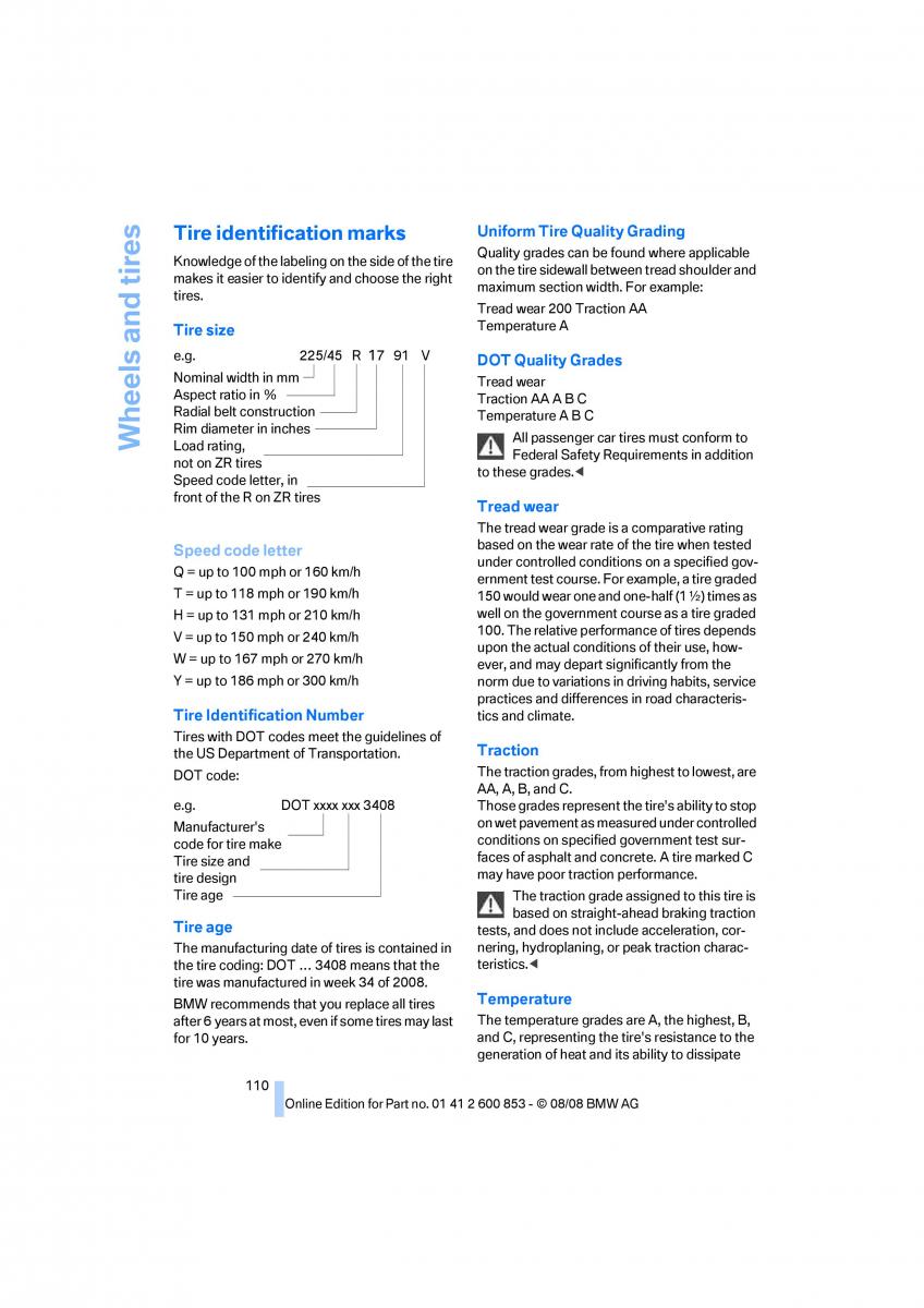 BMW 1 E87 convertible owners manual / page 112