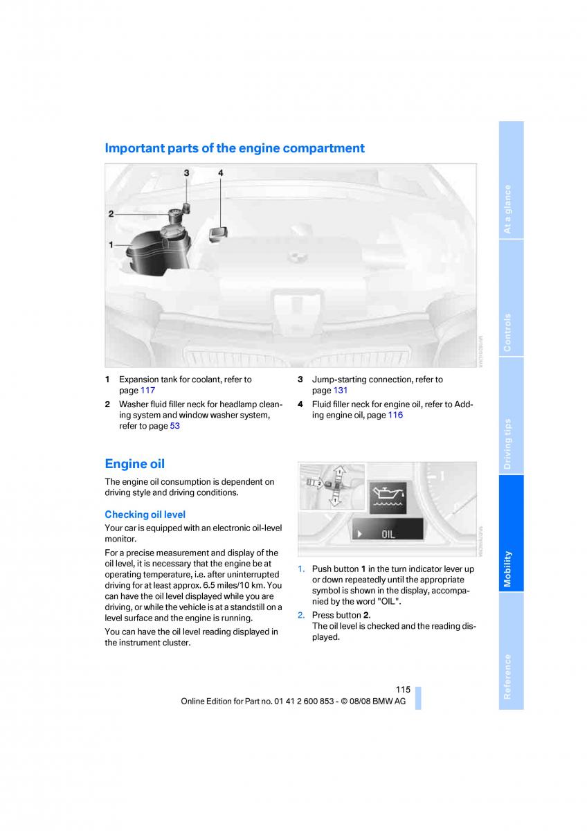 BMW 1 E87 convertible owners manual / page 117