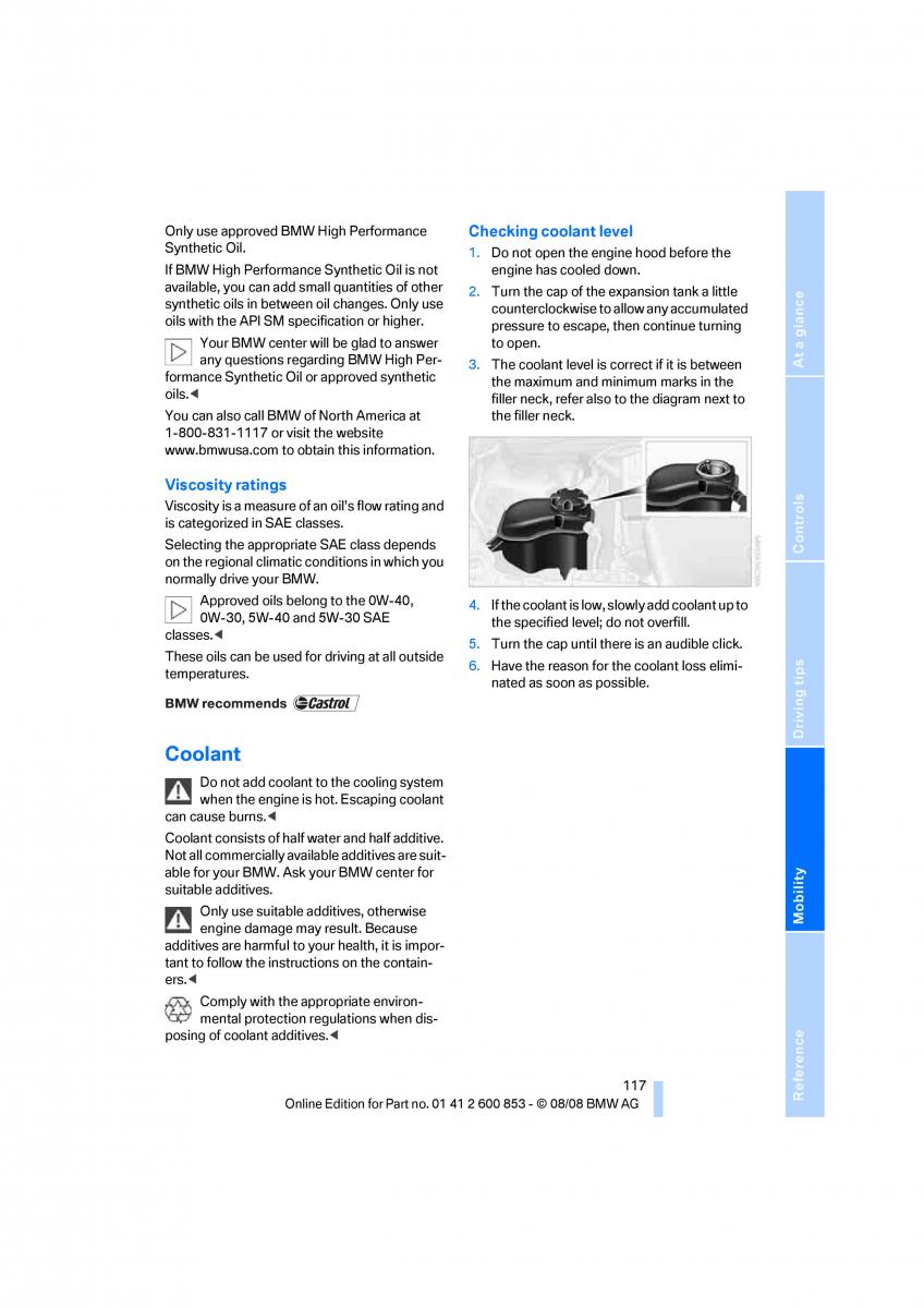 BMW 1 E87 convertible owners manual / page 119