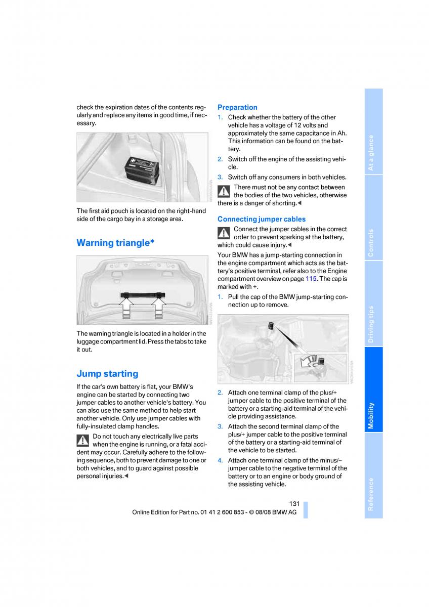 BMW 1 E87 convertible owners manual / page 133