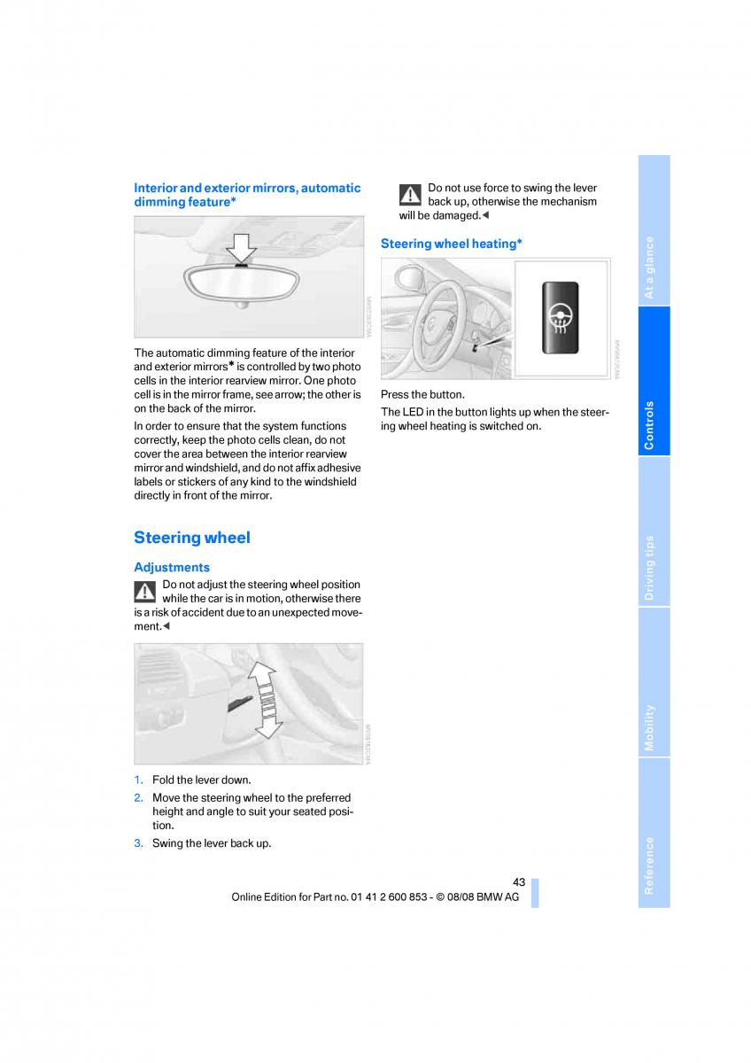 BMW 1 E87 convertible owners manual / page 45