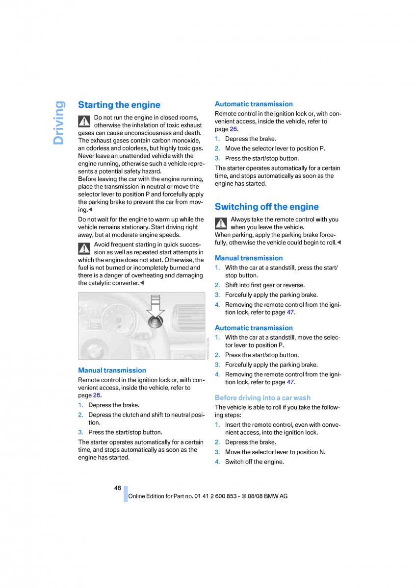 BMW 1 E87 convertible owners manual / page 50