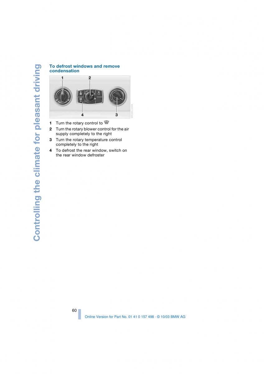 BMW Z4 E85 E86 owners manual / page 62