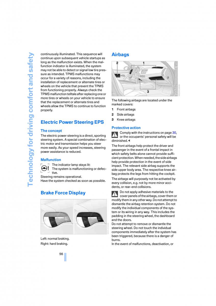 BMW Z4 E89 owners manual / page 58