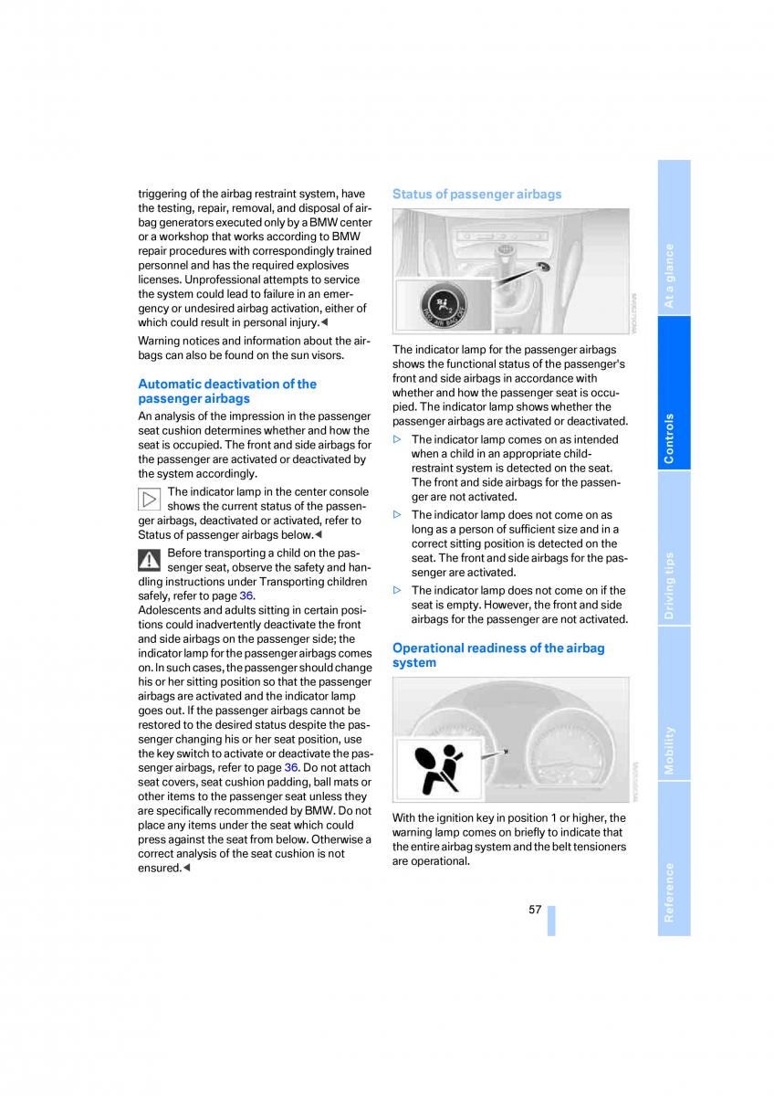 BMW Z4 E89 owners manual / page 59