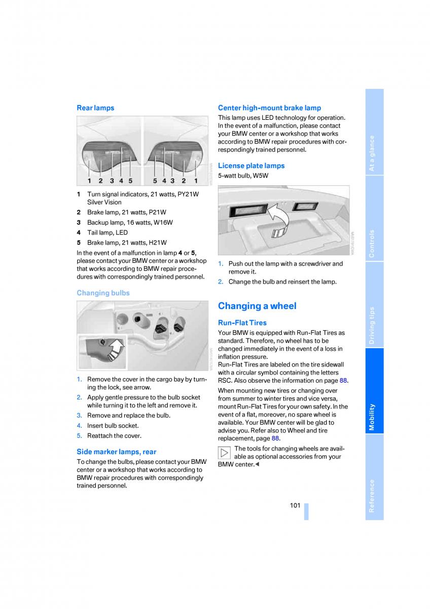 BMW Z4 E89 owners manual / page 103