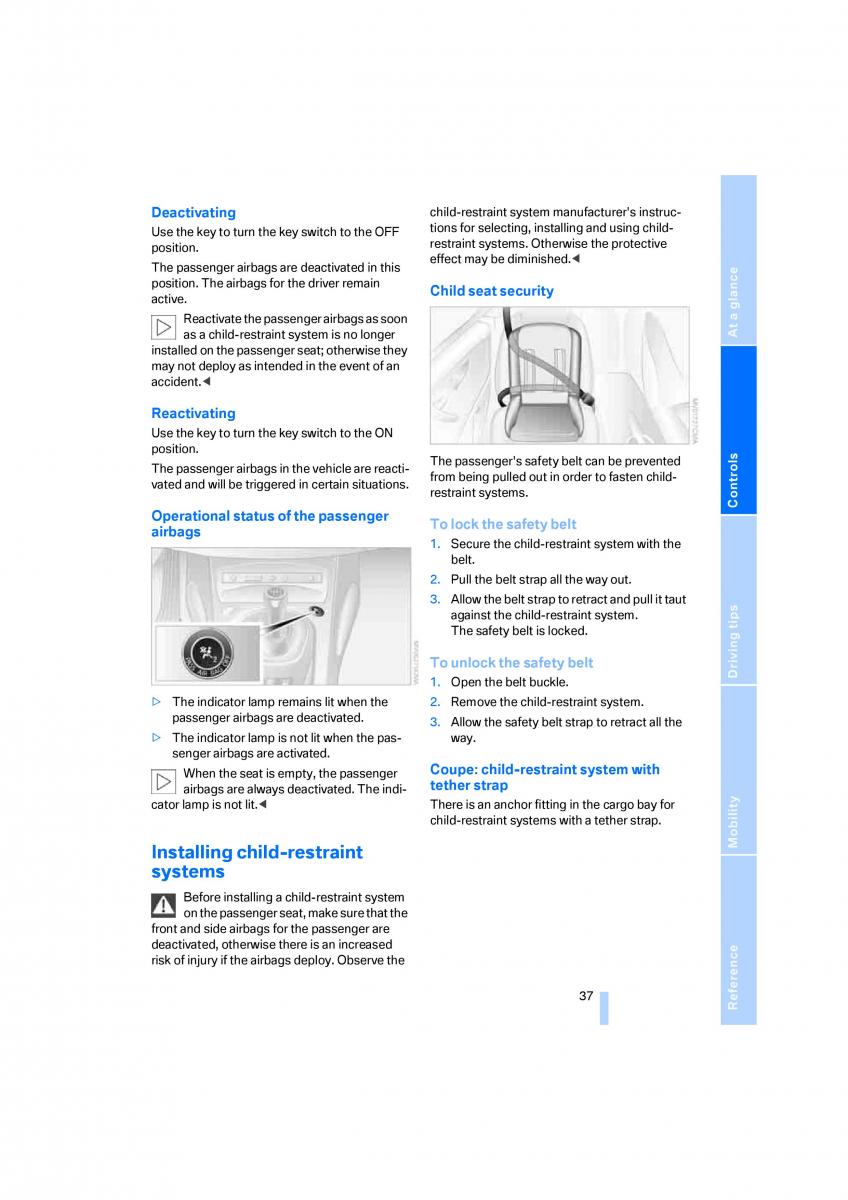 BMW Z4 E89 owners manual / page 39