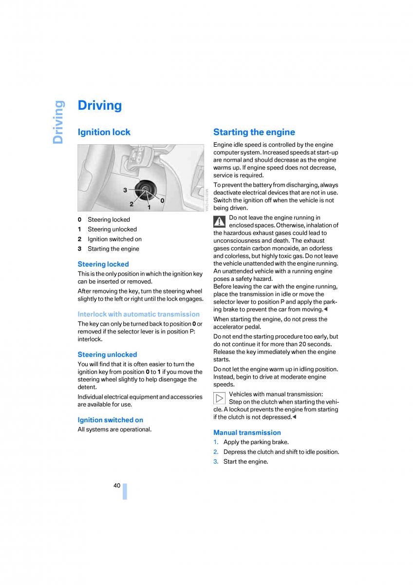 BMW Z4 E89 owners manual / page 42