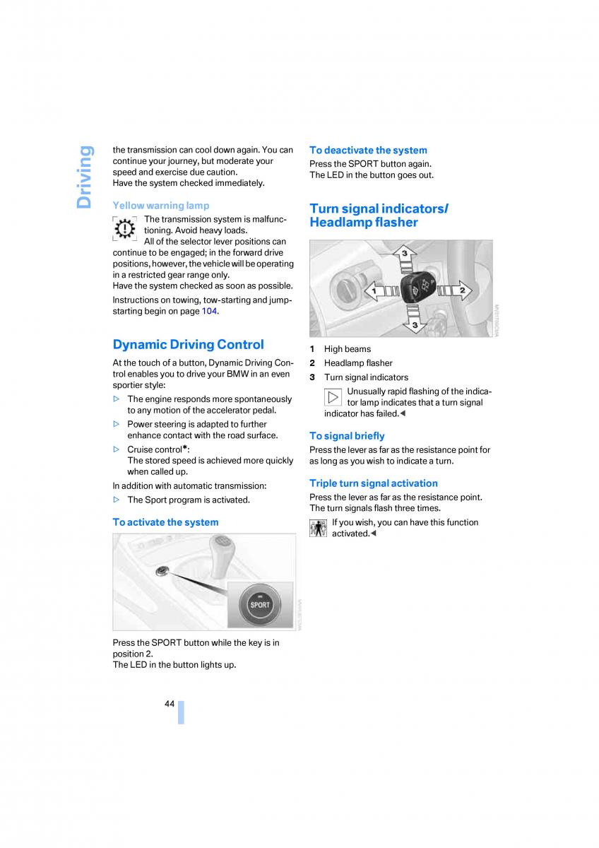 BMW Z4 E89 owners manual / page 46