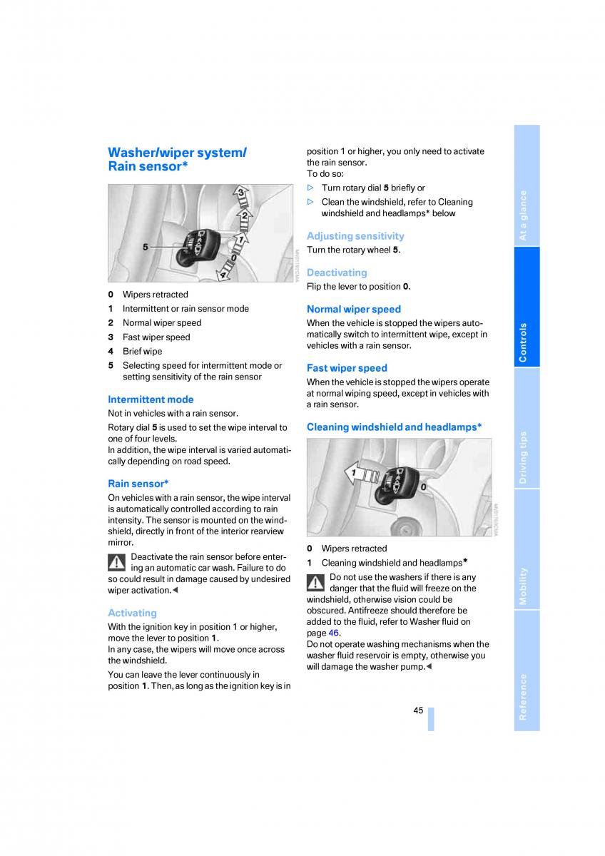 BMW Z4 E89 owners manual / page 47