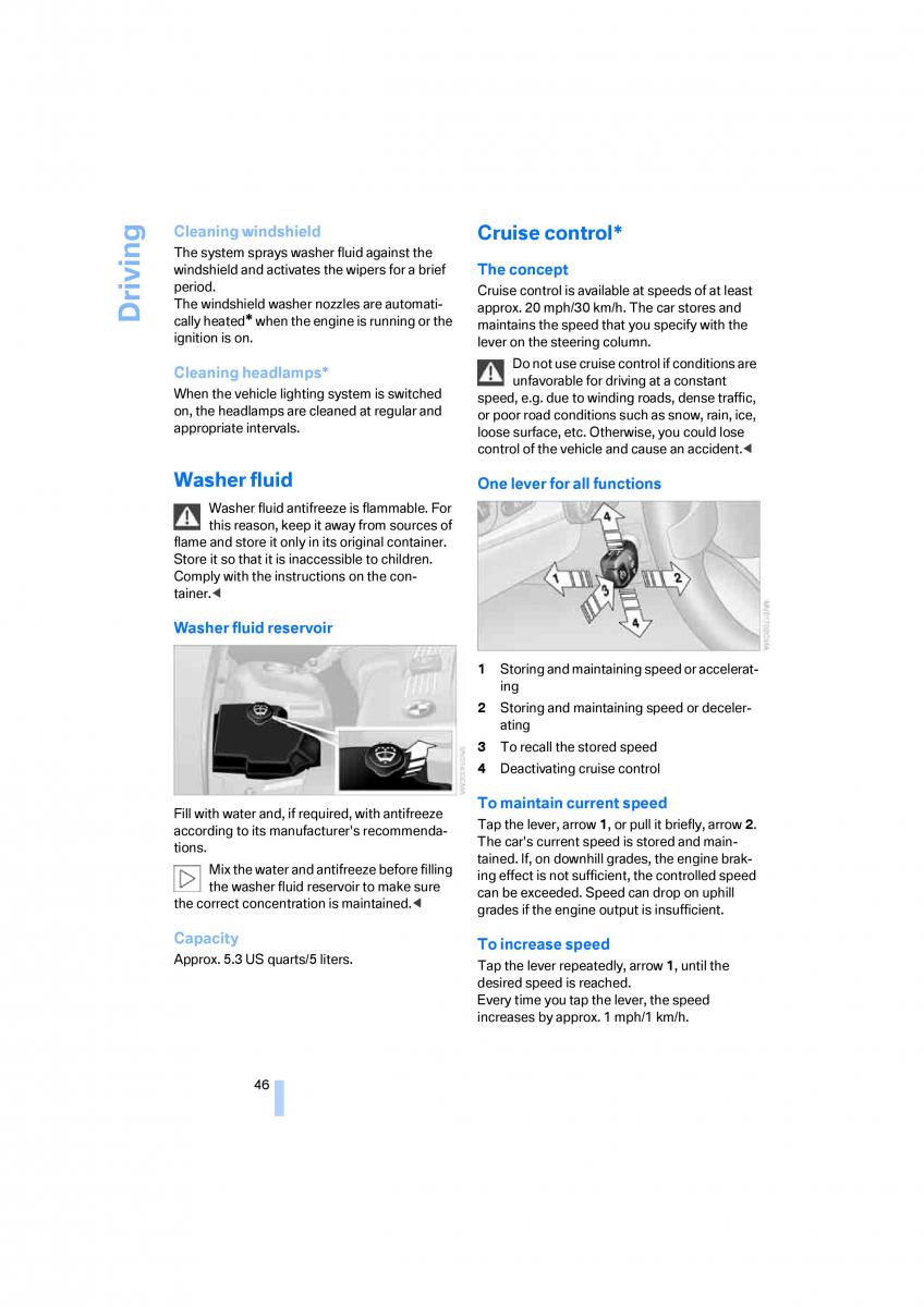 BMW Z4 E89 owners manual / page 48