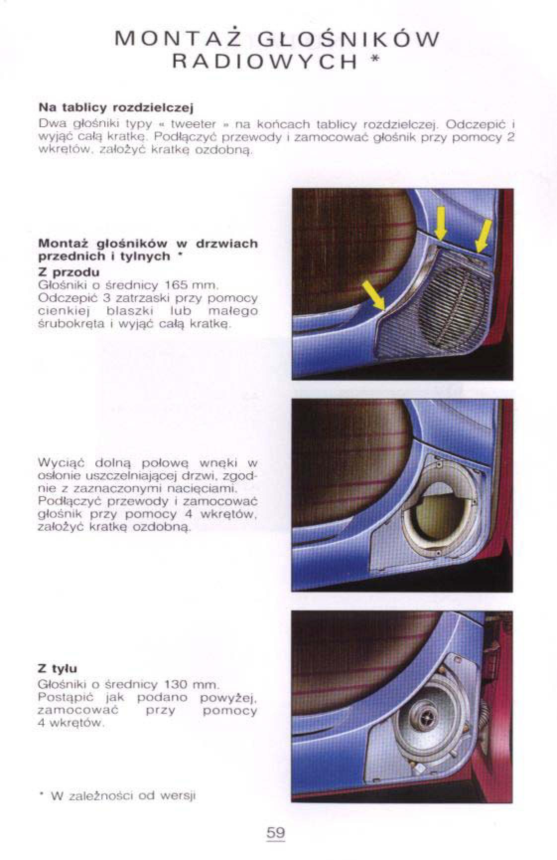 Citroen Xantia I 1 instrukcja obslugi / page 58