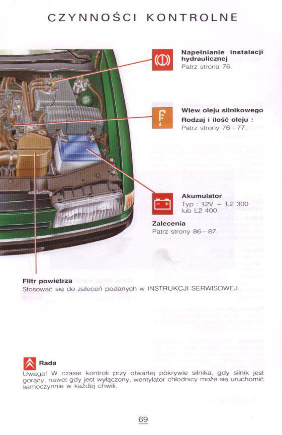 Citroen Xantia I 1 instrukcja obslugi / page 65