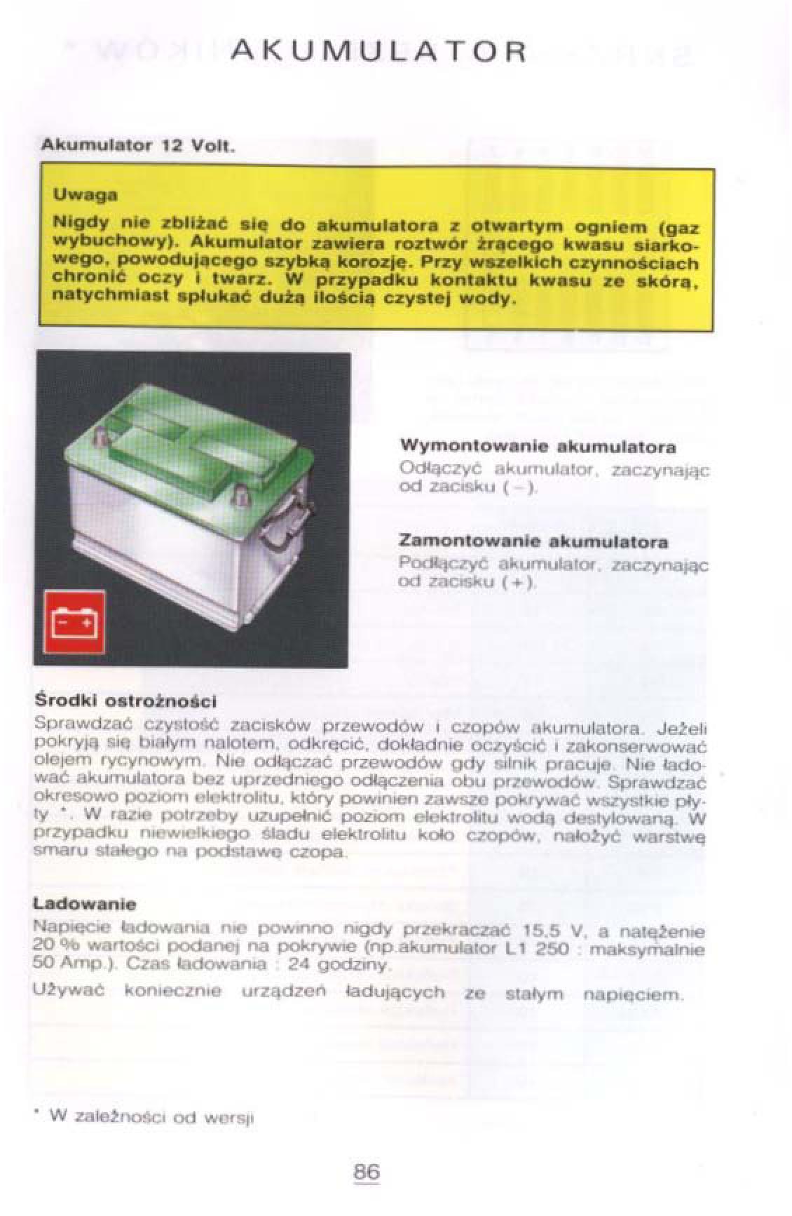 Citroen Xantia I 1 instrukcja obslugi / page 82