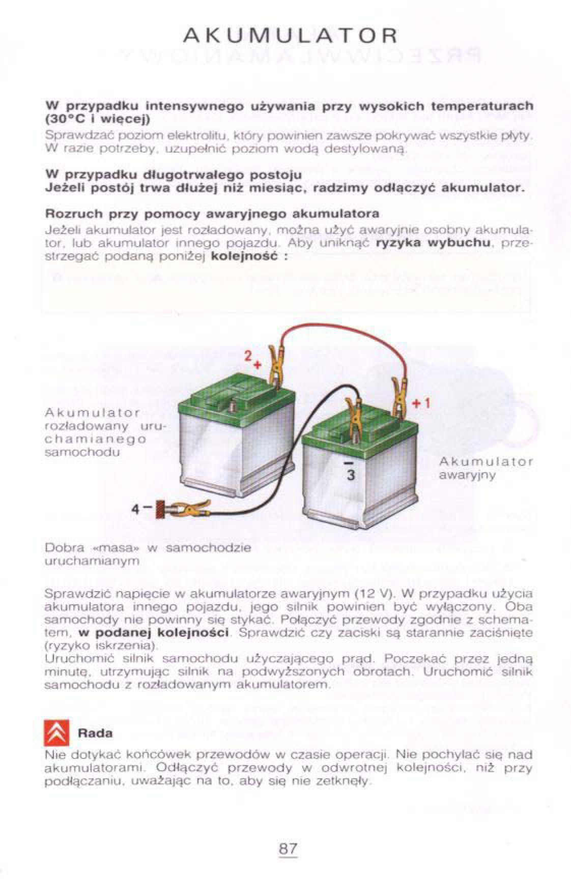 Citroen Xantia I 1 instrukcja obslugi / page 83