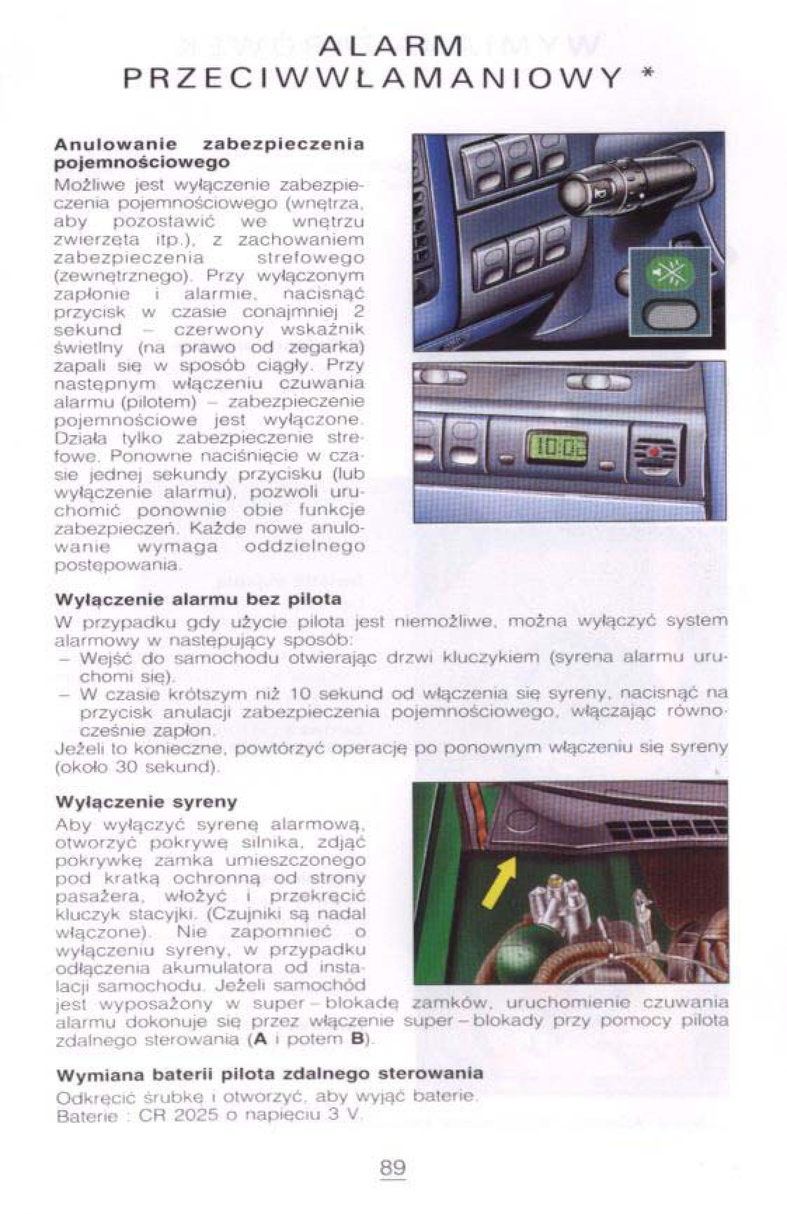 Citroen Xantia I 1 instrukcja obslugi / page 85