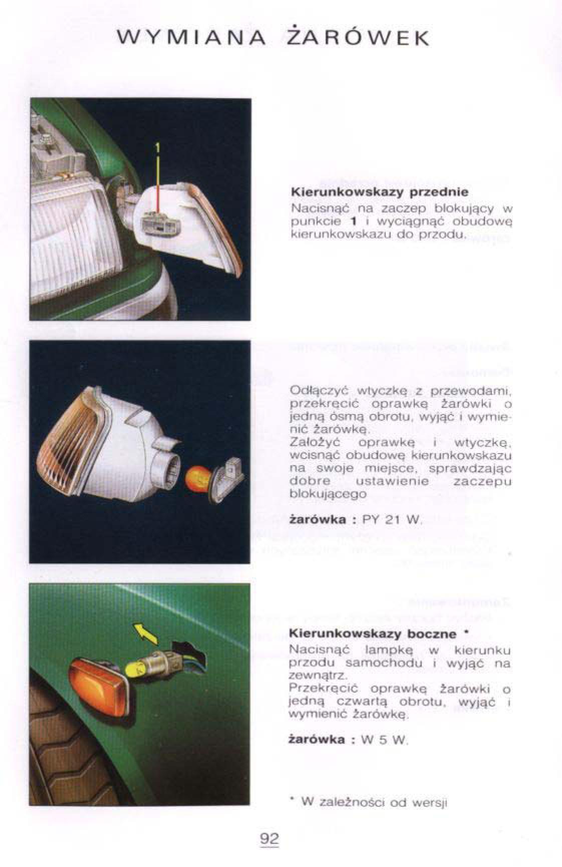 Citroen Xantia I 1 instrukcja obslugi / page 88