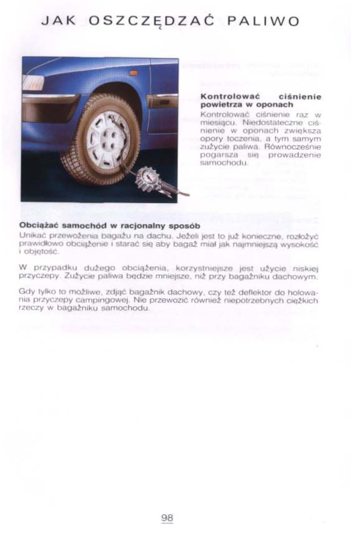 Citroen Xantia I 1 instrukcja obslugi / page 94