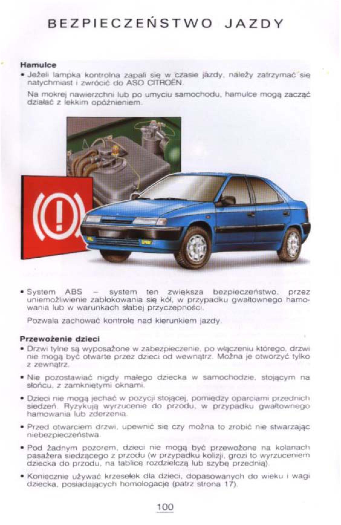 Citroen Xantia I 1 instrukcja obslugi / page 96