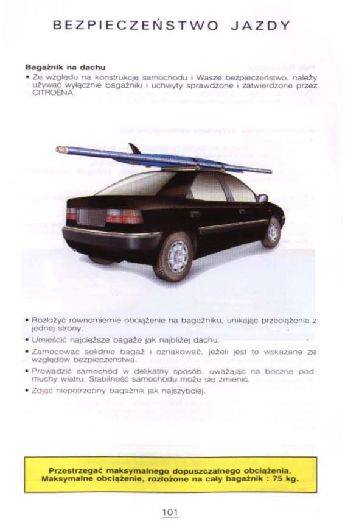 Citroen Xantia I 1 instrukcja obslugi / page 97