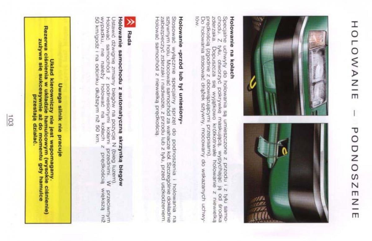 Citroen Xantia I 1 instrukcja obslugi / page 99