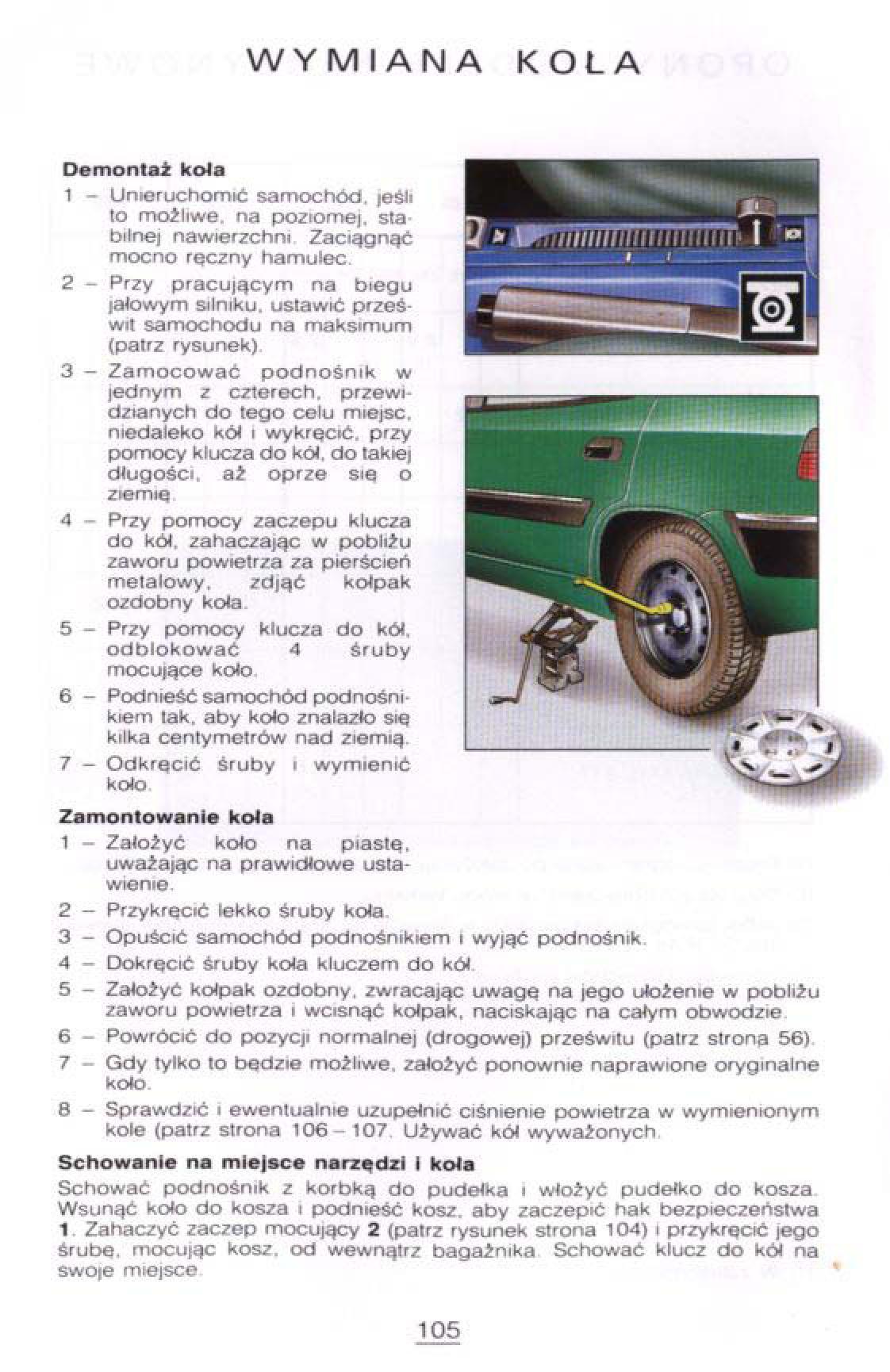 Citroen Xantia I 1 instrukcja obslugi / page 101