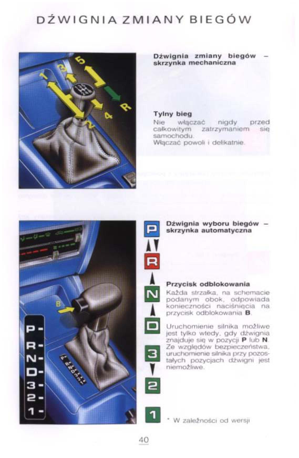 Citroen Xantia I 1 instrukcja obslugi / page 40