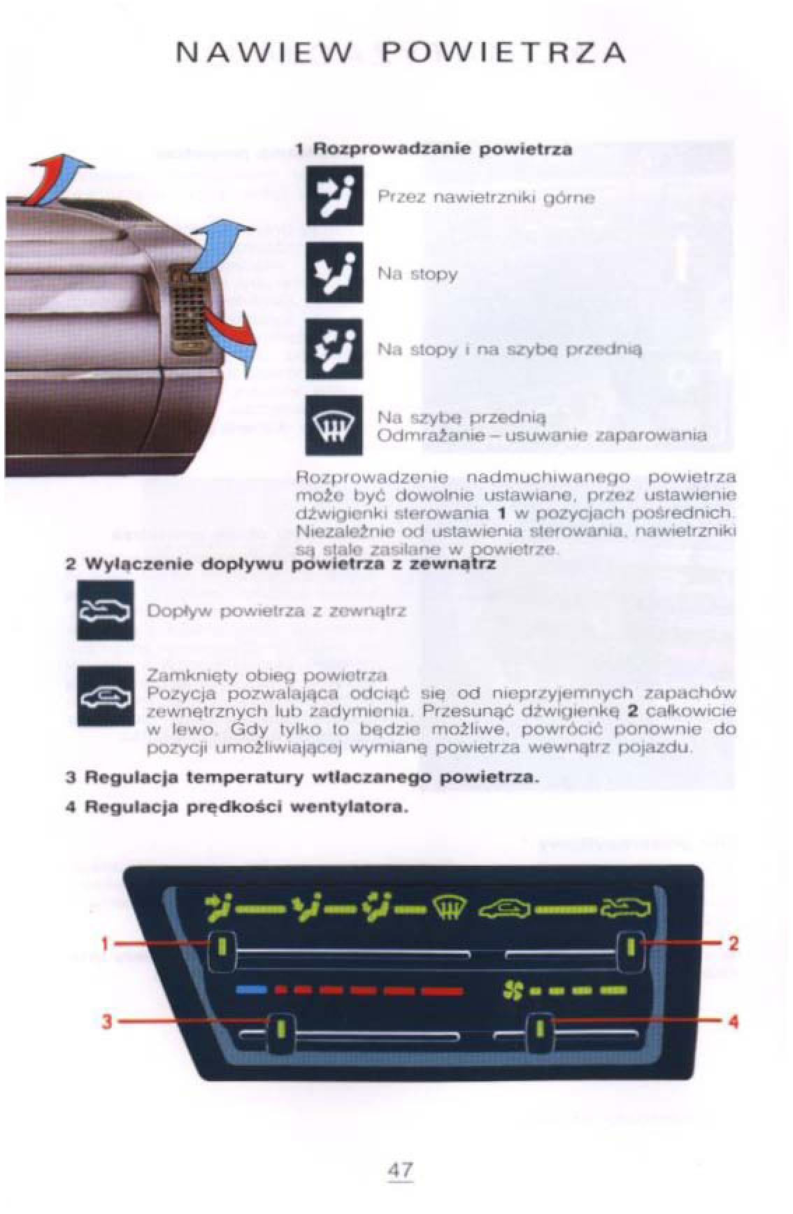 Citroen Xantia I 1 instrukcja obslugi / page 46