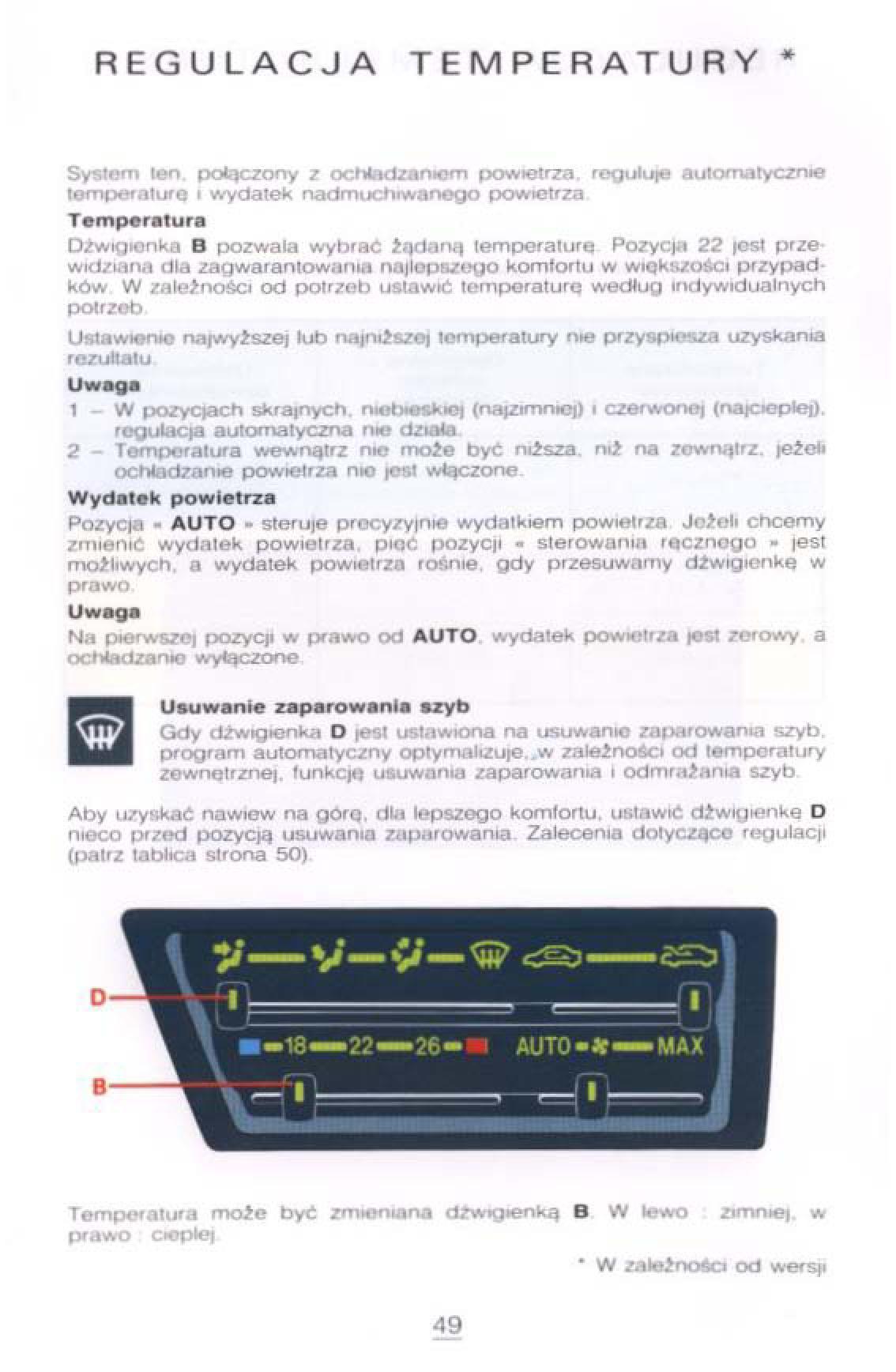 Citroen Xantia I 1 instrukcja obslugi / page 48
