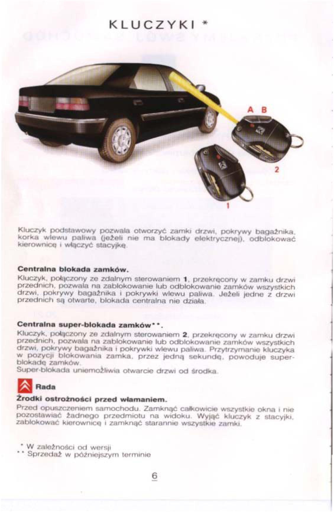 Citroen Xantia I 1 instrukcja obslugi / page 5