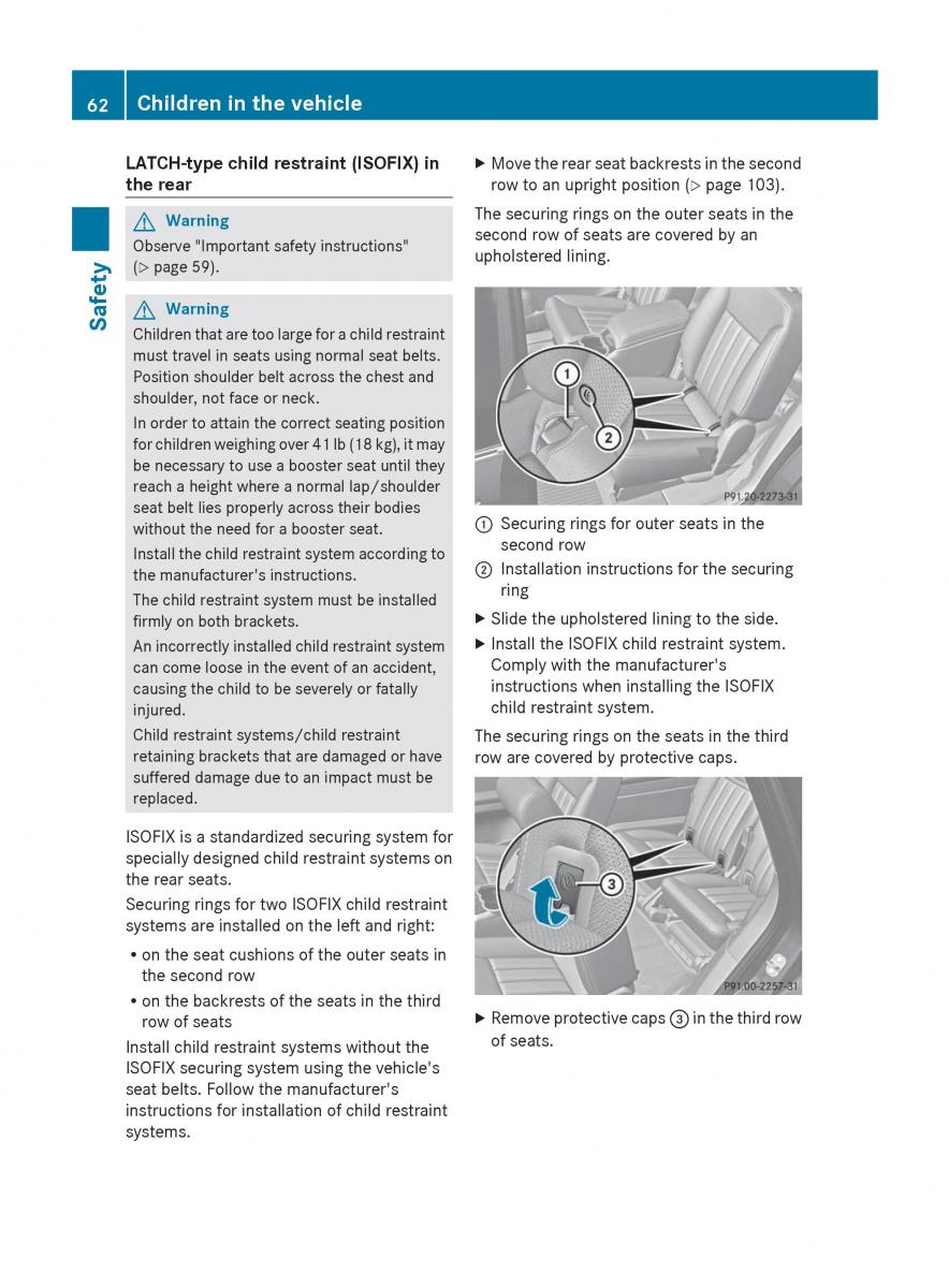 manual  Mercedes Benz R Class owners manual / page 64